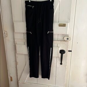 Karl Lagerfeld Black Track Pants with Silver Details